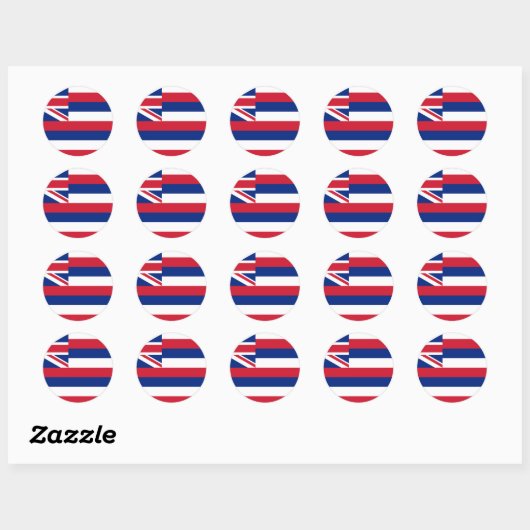 Hawaii Flag Ronde Sticker (Vel)
