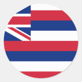 Hawaii Flag Ronde Sticker (Voorkant)