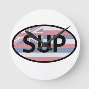 Hawaii Flag Standup Padding Ronde Klok