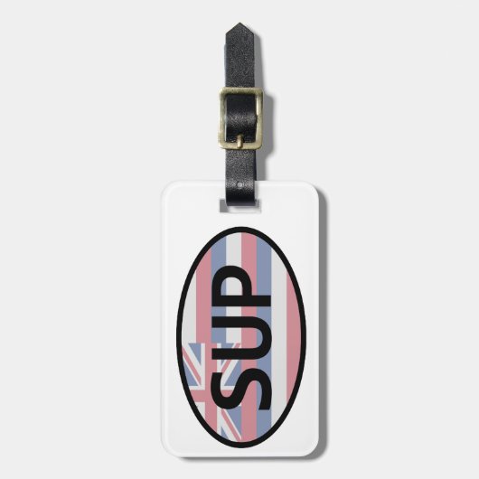 Hawaii Flag Standup Paddling Bagagelabel (Voorkant verticaal)
