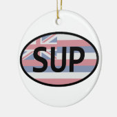 Hawaii Flag Standup Paddling Keramisch Ornament (Links)