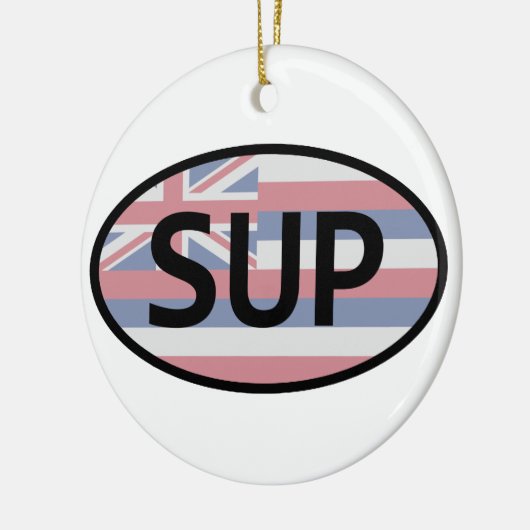 Hawaii Flag Standup Paddling Keramisch Ornament (Links)