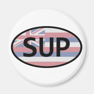 Hawaii Flag Standup Paddling Magneet