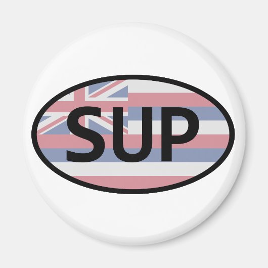 Hawaii Flag Standup Paddling Magneet (Voorkant)