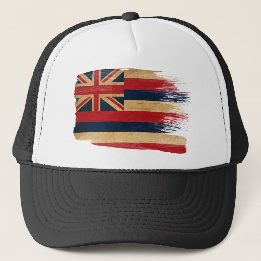 Hawaii Flag Trucker Hat Pet (Voorkant)