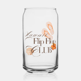 HAWAII FLIP FLOP CLUB Perzik & Natuurlijke Kleuren Blikvorm Glas