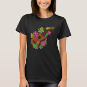 Hawaii Floral Ukulele Player T-shirt (Voorkant)