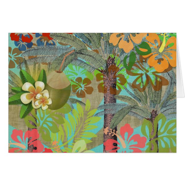 Hawaii Flower Hula  Floral Graphic (Voorkant Horizontaal)
