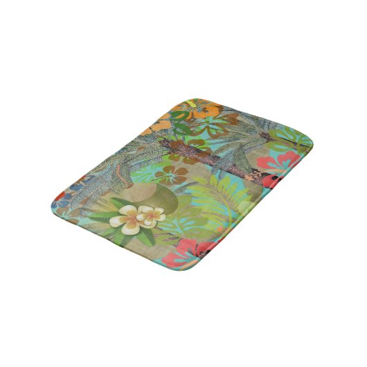 Hawaii Flower Hula  Floral Graphic Badmat (Gekanteld)