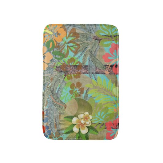Hawaii Flower Hula  Floral Graphic Badmat (Voorkant Verticaal)