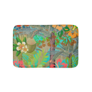 Hawaii Flower Hula  Floral Graphic Badmat