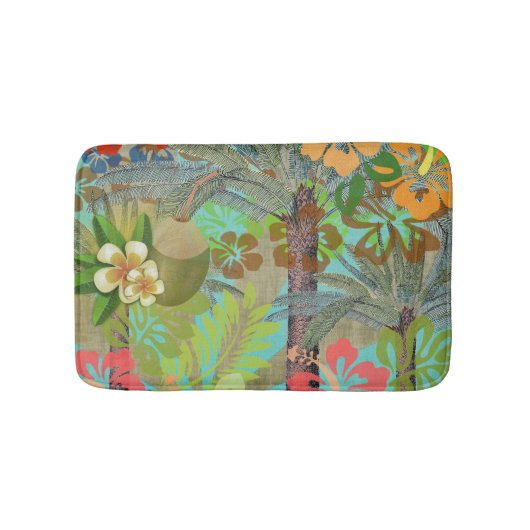 Hawaii Flower Hula Floral Graphic Badmat (Voorkant)