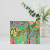Hawaii Flower Hula  Floral Graphic Briefkaart (Staand voorkant)