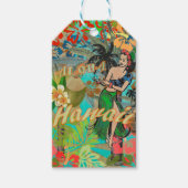 Hawaii Flower Hula  Floral Graphic Cadeaulabel (Voorkant)