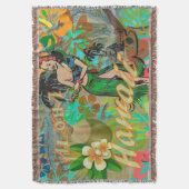 Hawaii Flower Hula Floral Graphic Deken (Voorkant Verticaal)