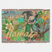 Hawaii Flower Hula  Floral Graphic Deken (Voorkant)