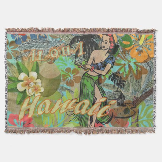 Hawaii Flower Hula Floral Graphic Deken (Voorkant)