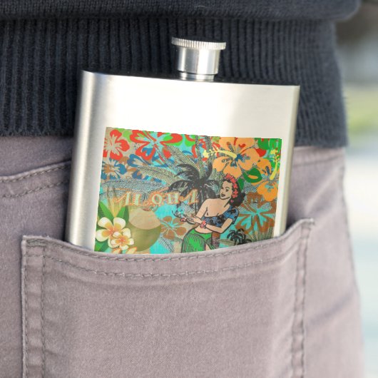 Hawaii Flower Hula Floral Graphic Flacon (Voorbeeld)