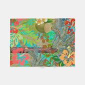Hawaii Flower Hula  Floral Graphic Fleece Deken (Voorkant (Horizontaal))