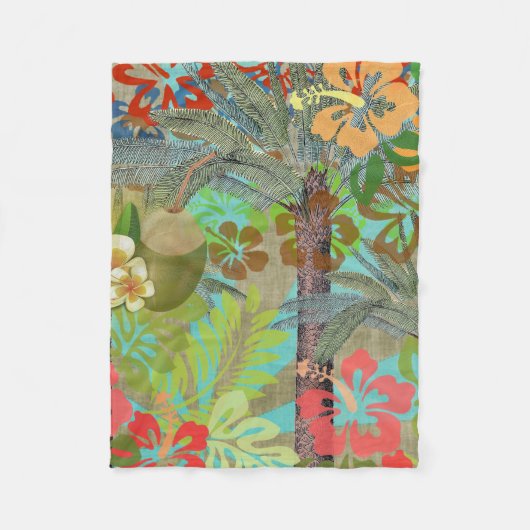 Hawaii Flower Hula  Floral Graphic Fleece Deken (Voorkant)