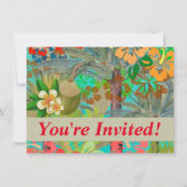 Hawaii Flower Hula  Floral Graphic Kaart (Voorkant)