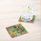 Hawaii Flower Hula  Floral Graphic Kartonnen Onderzetters (Insitu)