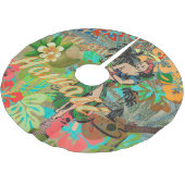 Hawaii Flower Hula  Floral Graphic Kerstboom Rok (Gekanteld)
