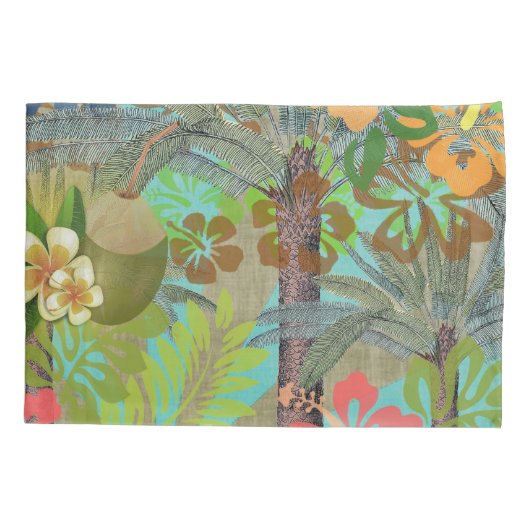 Hawaii Flower Hula Floral Graphic Kussensloop (Achterkant)