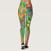 Hawaii Flower Hula  Floral Graphic Leggings (Achterkant)