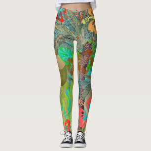 Hawaii Flower Hula  Floral Graphic Leggings
