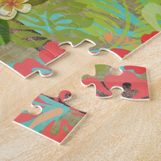 Hawaii Flower Hula  Floral Graphic Legpuzzel (Zijkant)