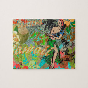 Hawaii Flower Hula Floral Graphic Legpuzzel