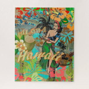Hawaii Flower Hula  Floral Graphic Legpuzzel