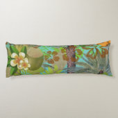 Hawaii Flower Hula  Floral Graphic Lichaamskussen (Achterkant)