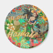 Hawaii Flower Hula Floral Graphic Magneet (Voorkant)