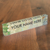 Hawaii Flower Hula  Floral Graphic Naambordje (Zijkant)