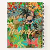Hawaii Flower Hula  Floral Graphic Notitieboek (Achterkant)