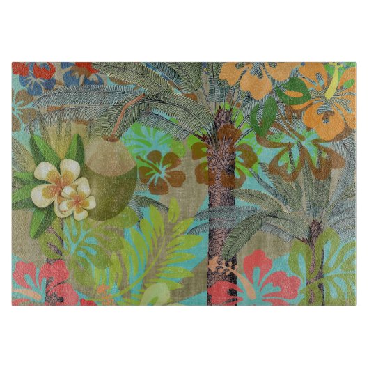 Hawaii Flower Hula  Floral Graphic Snijplank (Voorkant)