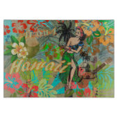 Hawaii Flower Hula  Floral Graphic Snijplank (Voorkant)