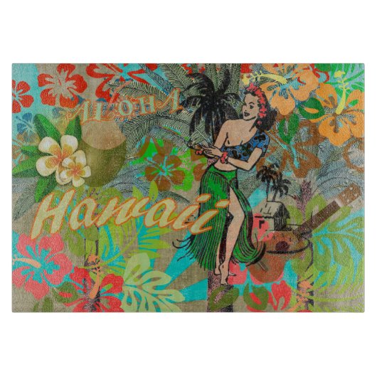 Hawaii Flower Hula Floral Graphic Snijplank (Voorkant)