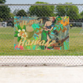 Hawaii Flower Hula  Floral Graphic Spandoek (Insitu)