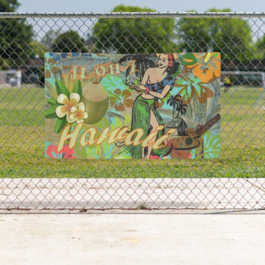 Hawaii Flower Hula  Floral Graphic Spandoek (Insitu)
