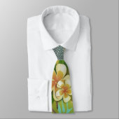 Hawaii Flower Hula  Floral Graphic Stropdas (Gebonden)