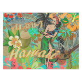 Hawaii Flower Hula  Floral Graphic Tafelkleed (Voorkant (Horizontaal))