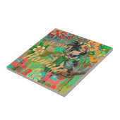 Hawaii Flower Hula  Floral Graphic Tegeltje (Zijkant)