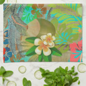 Hawaii Flower Hula  Floral Graphic Theedoek (Gevouwen)