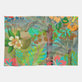 Hawaii Flower Hula  Floral Graphic Theedoek (Horizontaal)