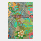 Hawaii Flower Hula  Floral Graphic Theedoek (Verticaal)