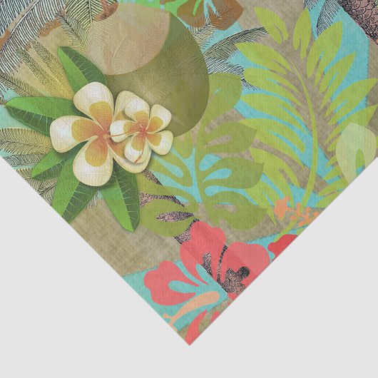 Hawaii Flower Hula  Floral Graphic Tissuepapier (Detail)