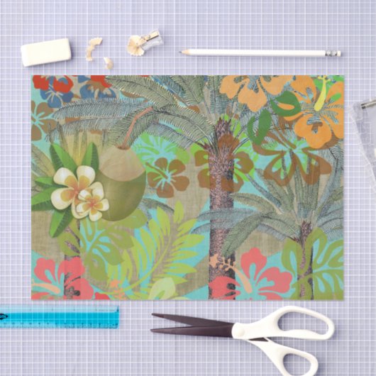 Hawaii Flower Hula  Floral Graphic Tissuepapier (Craft)